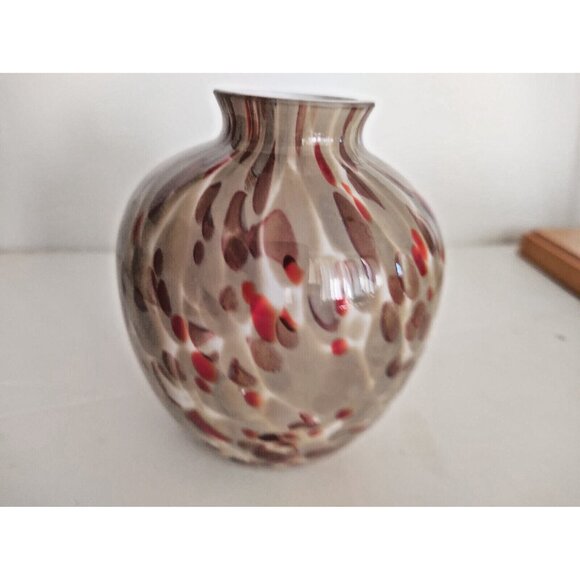 Spatter Speckled Aventurina End Of Day Vase MAESTRI VETRAI AZZURRA 4" Murano - Picture 5 of 7